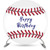 Aperturee Baseball Sports Round Birthday Backdrop For Boy
